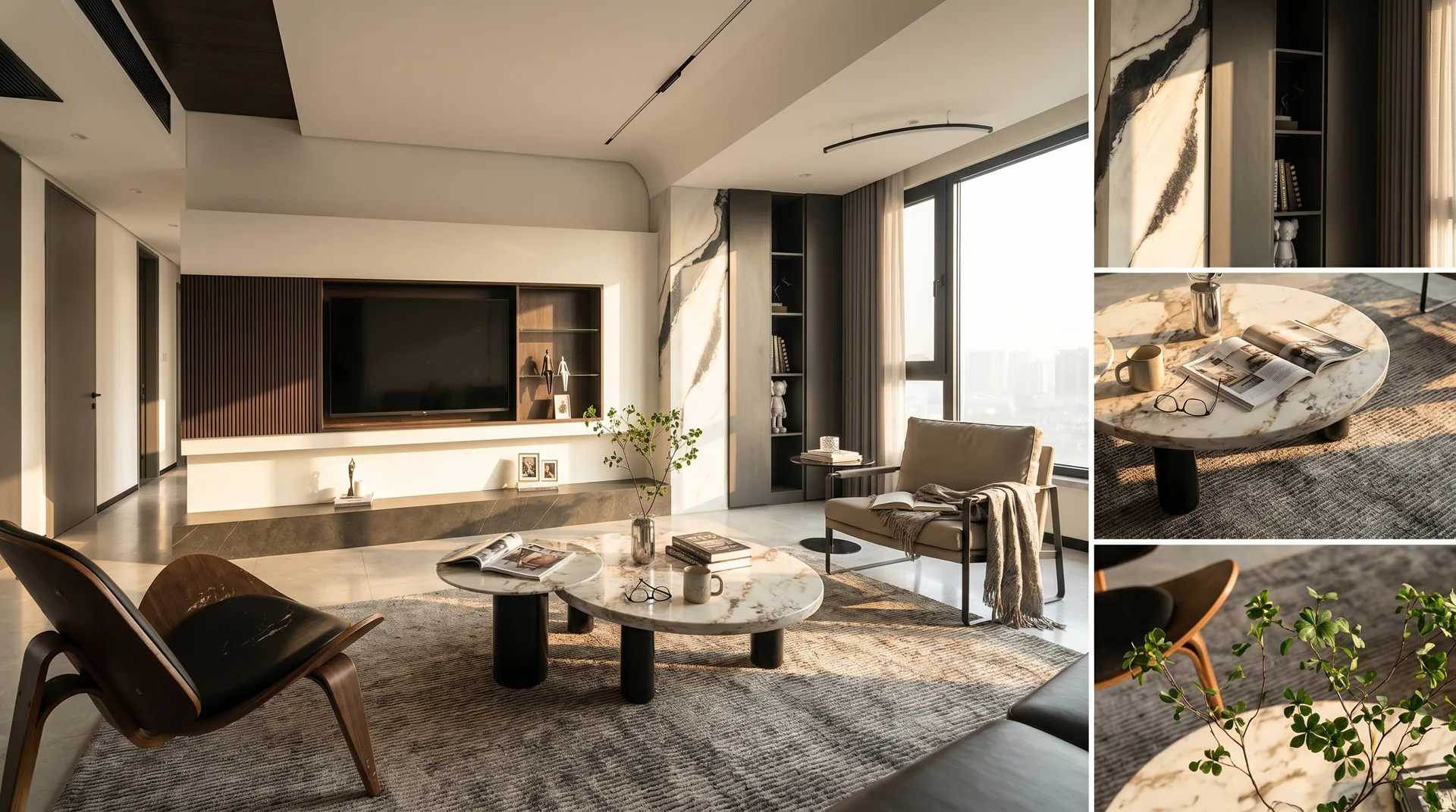 Italian minimalist light luxury residence project image
